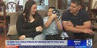 8-year-old boy hit in the face by Dodgers foul ball