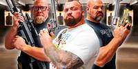 Shooting Competition w/ Brian Shaw & Nick Best (LOSER GETS EXTREME WAX) - Eddie Hall