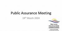 Public Assurance Meeting - 19 March 2024