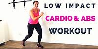 40 Minute Low Impact Workout for Bad Knees – Cardio and Abs Exercises to Lose Belly Fat – No Jumping