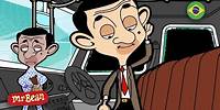 Dirigindo o Mr. Bean | Clipes engraçados do Mr Bean | Mr Bean em português