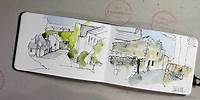 Quick loose watercolour sketchbook pages HD 720p