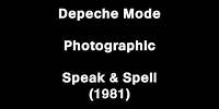 Depeche Mode Photographic (orginal Speak & Spell version) HD audio