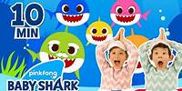 Baby Shark Doo Doo Doo in 10 minutes | +Compilation | Kids Best Songs | Baby Shark Official
