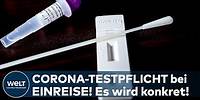 CORONA-TESTPFLICHT: Entwurf steht! Bereits ab Sonntag soll eine Testpflicht bei der Einreise gelten!