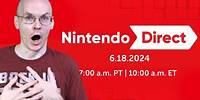 Mew2king Reacts to Nintendo Direct June 2024!