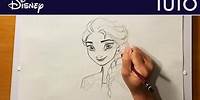 #DessinezavecDisney - Tuto : Elsa de La Reine des Neiges 2 | Disney