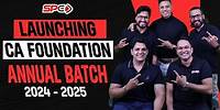 Join CA Foundation Annual Batch for 2024-2025 | Register Now! Swapnil Patni Classes