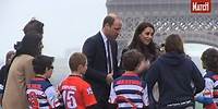 Kate et William sous le signe du rugby au Trocadéro
