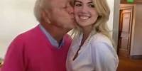 Arnold Palmer gave Kate Upton a kiss..