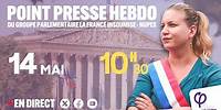 🔴 Direct - POINT PRESSE HEBDO du groupe La France Insoumise - NUPES à l'Assemblée Nationale