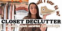 🌸SPRING CLOSET DECLUTTER! | breaking up w/my capsule wardrobe😳 messy to minimal mom clothing HAUL