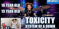 Toxicity - 10 year old VS 13 year old Nandi - Drumeo - System of a Down