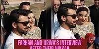 Farhan and Urwa's Interview after Their Nikkah | Badshahi Mosque | Urwa Hocane | Farhan Saeed