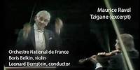 Ravel - Tzigane (excerpt) | Leonard Bernstein - National Orchestra of France - Boris Belkin, violin