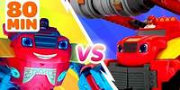 80 MINUTES of Blaze vs. Blaze & Monster Machine Car Washes! 🧼🚗 | Blaze and the Monster Machines Toys