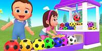 Learning Colors for Kids with Little Babies Fun Play with Soccer Ball Claw Machine Toy 3D Kids Edu
