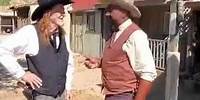 Ernest Marsh as Bass Reeves pranking Don Box as Willie Nelson