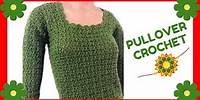 Pullover a #crochet o ganchillo talle 38 (para principiantes) tutorial paso a paso. Moda a Crochet