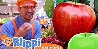 Blippi besucht eine Apfelobstfabrik | Blippi Deutsch | Abenteuer und Videos für Kinder