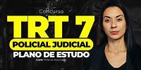 CONCURSO TRT CE POLICIAL JUDICIAL: PLANO DE ESTUDO (Milena Machado)
