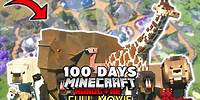 I Spent 100 DAYS Building a ZOO In Hardcore MINECRAFT | Full Movie