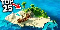 TOP 25 BEST SURVIVAL ISLAND SEEDS For MINECRAFT BEDROCK EDITION! (PE, Xbox, Playstation, Switch, PC)