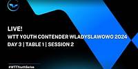 LIVE! | T1 | Day 3 | WTT Youth Contender Wladyslawowo 2024 | Session 2