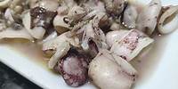 Pimientos verdes y calamares al ajillo en Air fryer 🦑 Cena rápida y deliciosa!