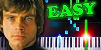 John Williams - The Force Theme (Star Wars) - EASY Piano Tutorial