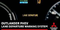 How to use the Lane Departure Warning system on a Mitsubishi