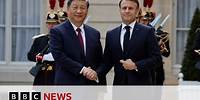 What happened when China's leader Xi Jinping met France's President Macron? | BBC News
