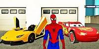 Spider-man Cars cartoon game video for funny | Games Music with Jony TV @YouTube