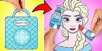 ❄️ 14 Colorful Magical Creations 👸🏼 Frozen Style! Fun Crafts & Makeovers