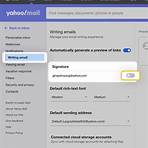 how do i create a yahoo account email signature page account2