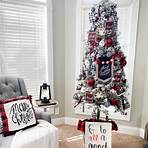 slim flocked christmas tree decorating ideas3