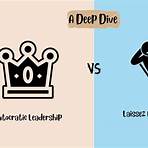 what is the difference between laissez-faire and autocratic leadership organization1