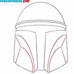 how to draw the mandalorian helmet2
