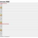 monthly calendar january 2020 printable3