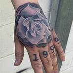 rose tattoo on hand1