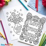 mother's day card to color5