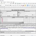 modelo declaração de conteúdo correios word2