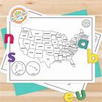 map of usa states to print3