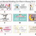 just married car plate2