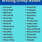 What is a creative writing group name?3
