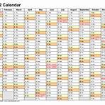 What size is a calendar template for 2022?2