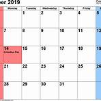 free printable 2019 calendar october 1 20203