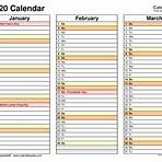 how many months are there in a calendar 2020 printable excel4