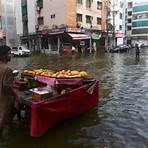 What happened to a flooded house in Karachi on July 26?2