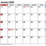 monthly calendar january 2020 printable2